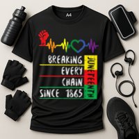 Juneteenth Breaking Every Chain Since 1865 Performance Shirt