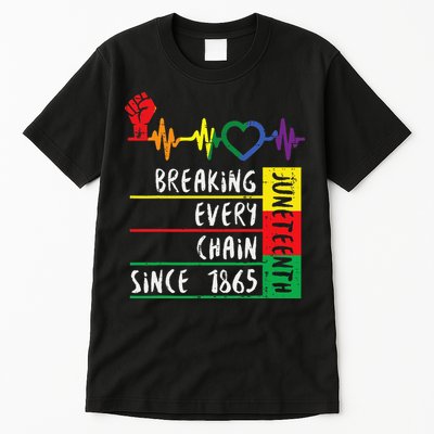 Juneteenth Breaking Every Chain Since 1865 Tall T-Shirt