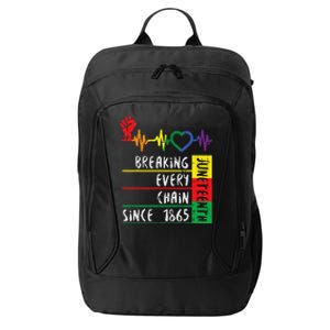 Juneteenth Breaking Every Chain Since 1865 City Backpack