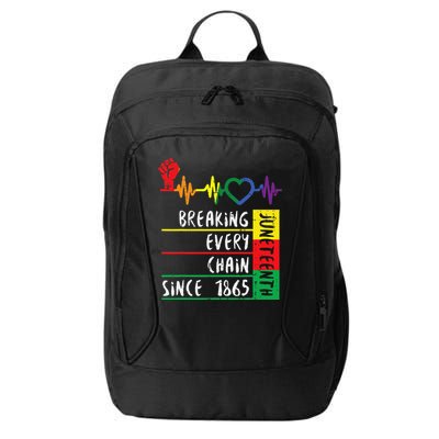 Juneteenth Breaking Every Chain Since 1865 City Backpack