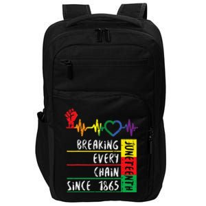 Juneteenth Breaking Every Chain Since 1865 Impact Tech Backpack