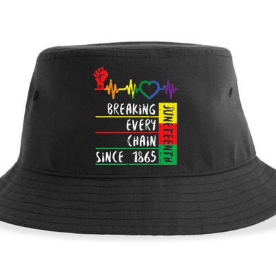 Juneteenth Breaking Every Chain Since 1865 Sustainable Bucket Hat