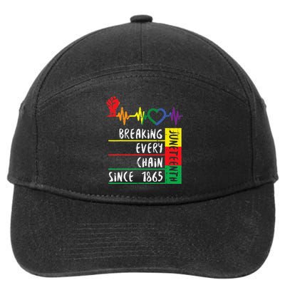 Juneteenth Breaking Every Chain Since 1865 7-Panel Snapback Hat