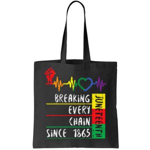 Juneteenth Breaking Every Chain Since 1865 Tote Bag