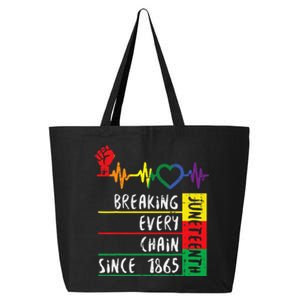 Juneteenth Breaking Every Chain Since 1865 25L Jumbo Tote