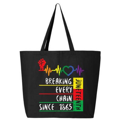 Juneteenth Breaking Every Chain Since 1865 25L Jumbo Tote