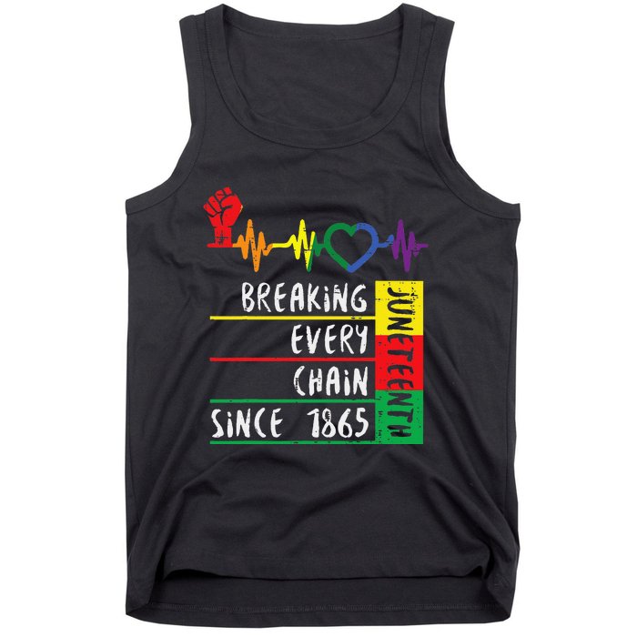 Juneteenth Breaking Every Chain Since 1865 Tank Top