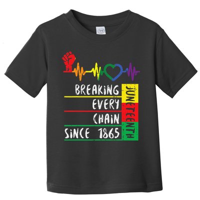 Juneteenth Breaking Every Chain Since 1865 Toddler T-Shirt