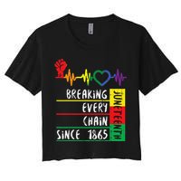 Juneteenth Breaking Every Chain Since 1865 Crop Top