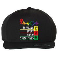 Juneteenth Breaking Every Chain Since 1865 Wool Snapback Cap