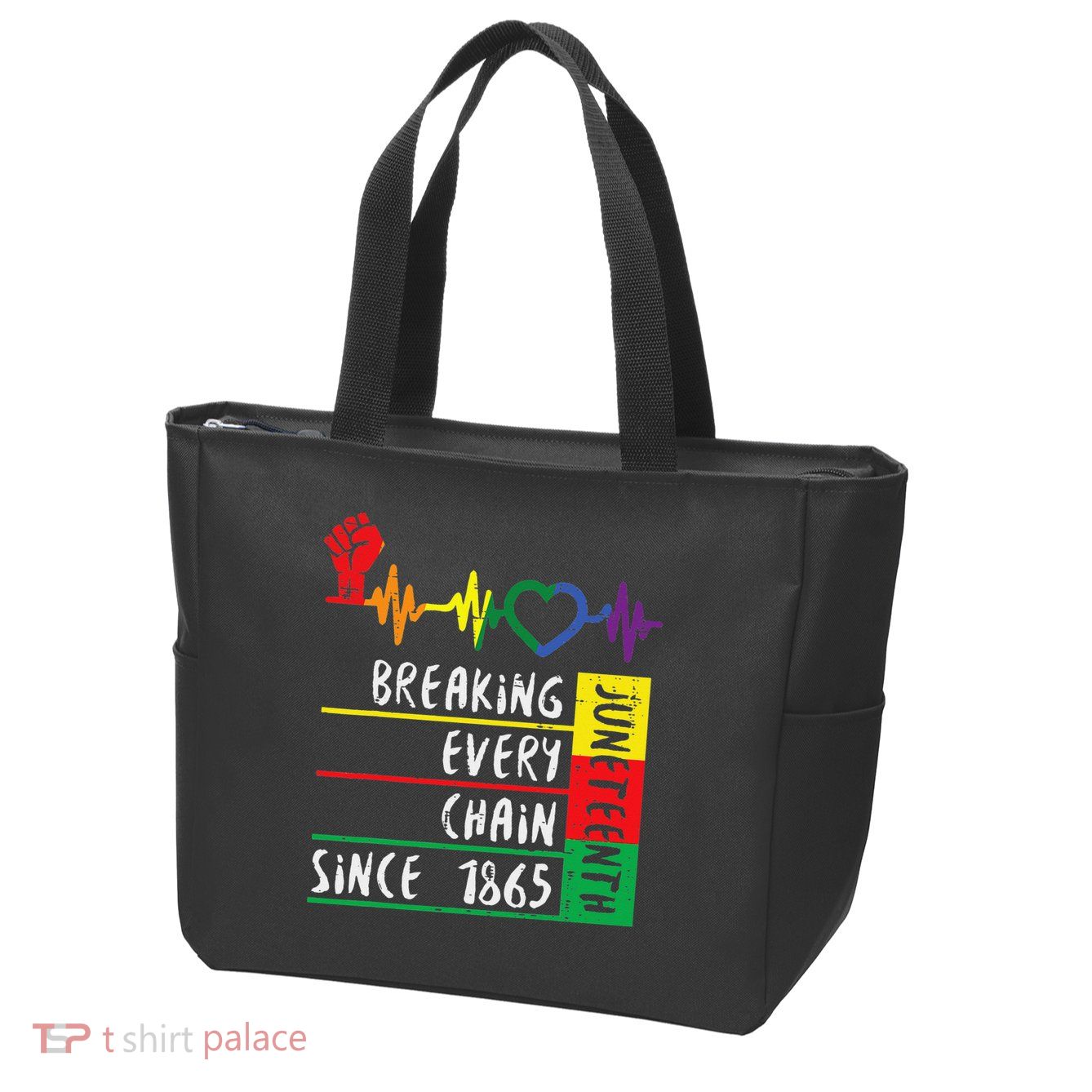 Juneteenth Breaking Every Chain Since 1865 Zip Tote Bag