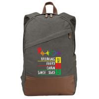 Juneteenth Breaking Every Chain Since 1865 Cotton Canvas Backpack