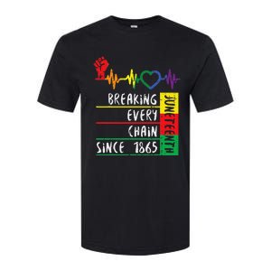 Juneteenth Breaking Every Chain Since 1865 Softstyle CVC T-Shirt