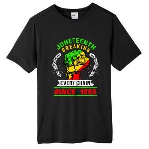 Juneteenth Breaking Every Chain Since 1865 African American Tall Fusion ChromaSoft Performance T-Shirt