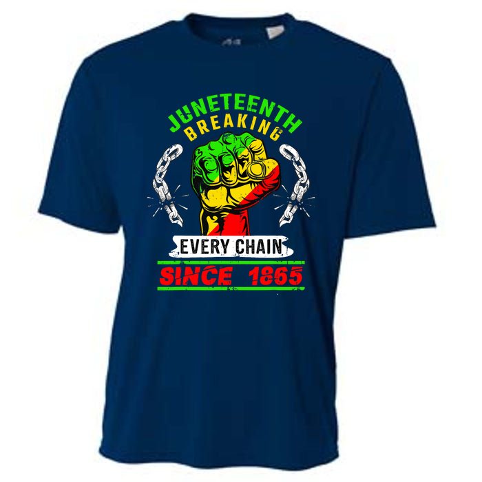 Juneteenth Breaking Every Chain Since 1865 African American Cooling Performance Crew T-Shirt