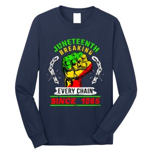 Juneteenth Breaking Every Chain Since 1865 African American Long Sleeve Shirt