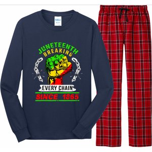 Juneteenth Breaking Every Chain Since 1865 African American Long Sleeve Pajama Set