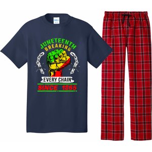 Juneteenth Breaking Every Chain Since 1865 African American Pajama Set