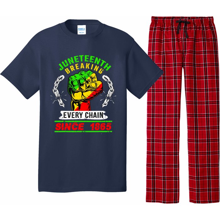 Juneteenth Breaking Every Chain Since 1865 African American Pajama Set