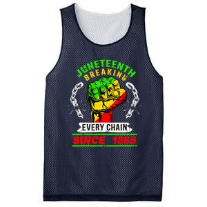 Juneteenth Breaking Every Chain Since 1865 African American Mesh Reversible Basketball Jersey Tank