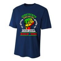 Juneteenth Breaking Every Chain Since 1865 African American Performance Sprint T-Shirt