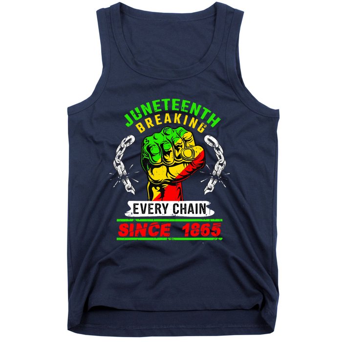 Juneteenth Breaking Every Chain Since 1865 African American Tank Top