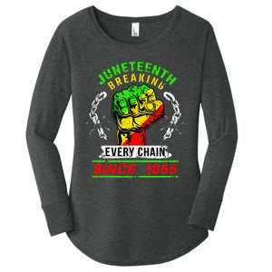 Juneteenth Breaking Every Chain Since 1865 African American Women's Perfect Tri Tunic Long Sleeve Shirt