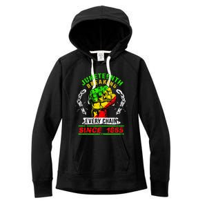 Juneteenth Breaking Every Chain Since 1865 African American Women's Fleece Hoodie