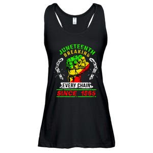 Juneteenth Breaking Every Chain Since 1865 African American Ladies Essential Flowy Tank