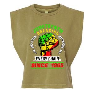 Juneteenth Breaking Every Chain Since 1865 African American Garment-Dyed Women's Muscle Tee