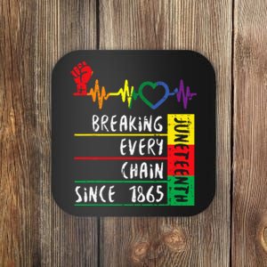 Juneteenth Breaking Every Chain Since 1865 Coaster