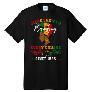 Juneteenth Breaking Every Chain Since 1865 Tall T-Shirt