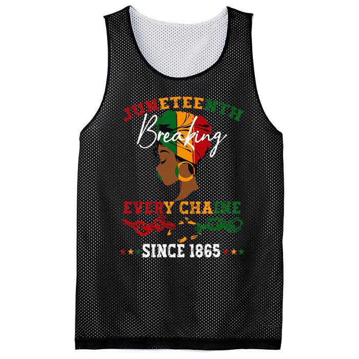 Juneteenth Breaking Every Chain Since 1865 Mesh Reversible Basketball Jersey Tank