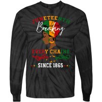 Juneteenth Breaking Every Chain Since 1865 Tie-Dye Long Sleeve Shirt