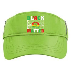 Junenth Black Educator Matters Black History Month Gift Adult Drive Performance Visor