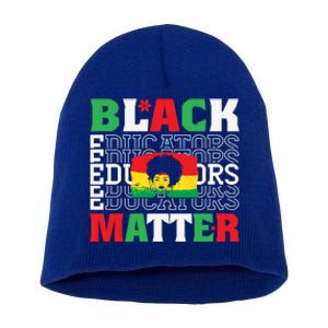 Junenth Black Educator Matters Black History Month Gift Short Acrylic Beanie