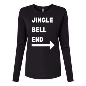 Jingle Bell End Rude Christmas Womens Cotton Relaxed Long Sleeve T-Shirt