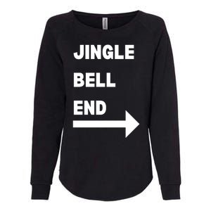 Jingle Bell End Rude Christmas Womens California Wash Sweatshirt