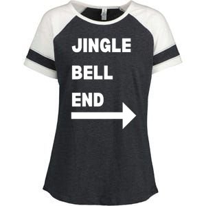 Jingle Bell End Rude Christmas Enza Ladies Jersey Colorblock Tee