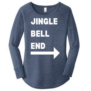 Jingle Bell End Rude Christmas Women's Perfect Tri Tunic Long Sleeve Shirt