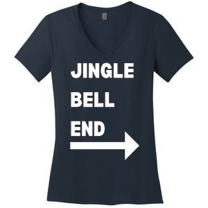 Jingle Bell End Rude Christmas Women's V-Neck T-Shirt