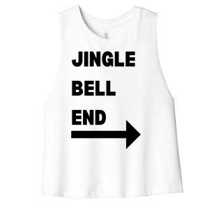 Jingle Bell End Rude Christmas Women's Racerback Cropped Tank