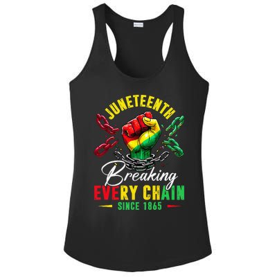 Juneteenth Breaking Every Chain Since 1865 Ladies PosiCharge Competitor Racerback Tank