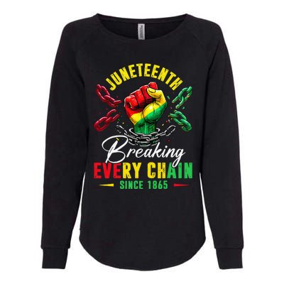 Juneteenth Breaking Every Chain Since 1865 Womens California Wash Sweatshirt