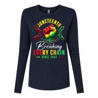 Juneteenth Breaking Every Chain Since 1865 Womens Cotton Relaxed Long Sleeve T-Shirt