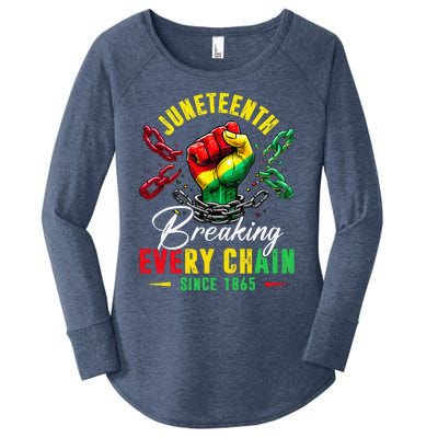 Juneteenth Breaking Every Chain Since 1865 Women's Perfect Tri Tunic Long Sleeve Shirt