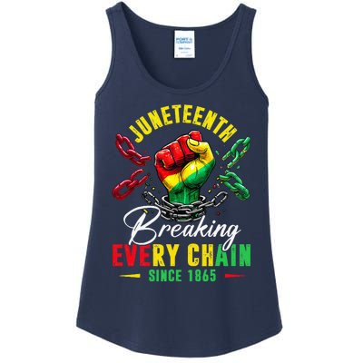 Juneteenth Breaking Every Chain Since 1865 Ladies Essential Tank