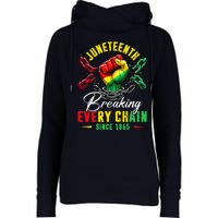 Juneteenth Breaking Every Chain Since 1865 Womens Funnel Neck Pullover Hood