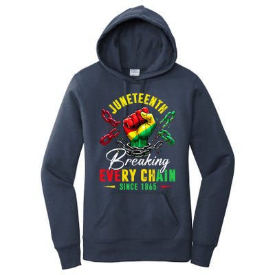 Juneteenth Breaking Every Chain Since 1865 Women's Pullover Hoodie