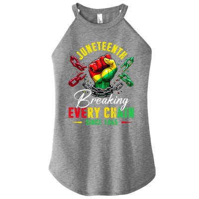 Juneteenth Breaking Every Chain Since 1865 Women’s Perfect Tri Rocker Tank